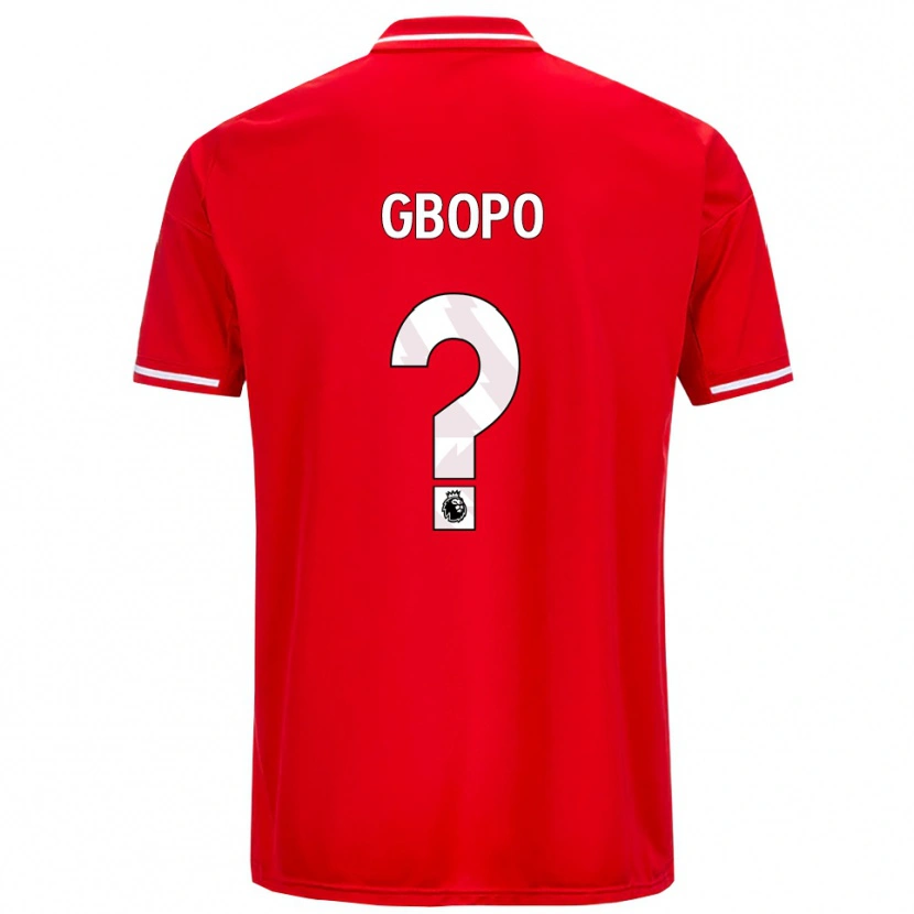 Danxen Heren Tony Gbopo #0 Rood Wit Thuisshirt Thuistenue 2025/26 T-Shirt