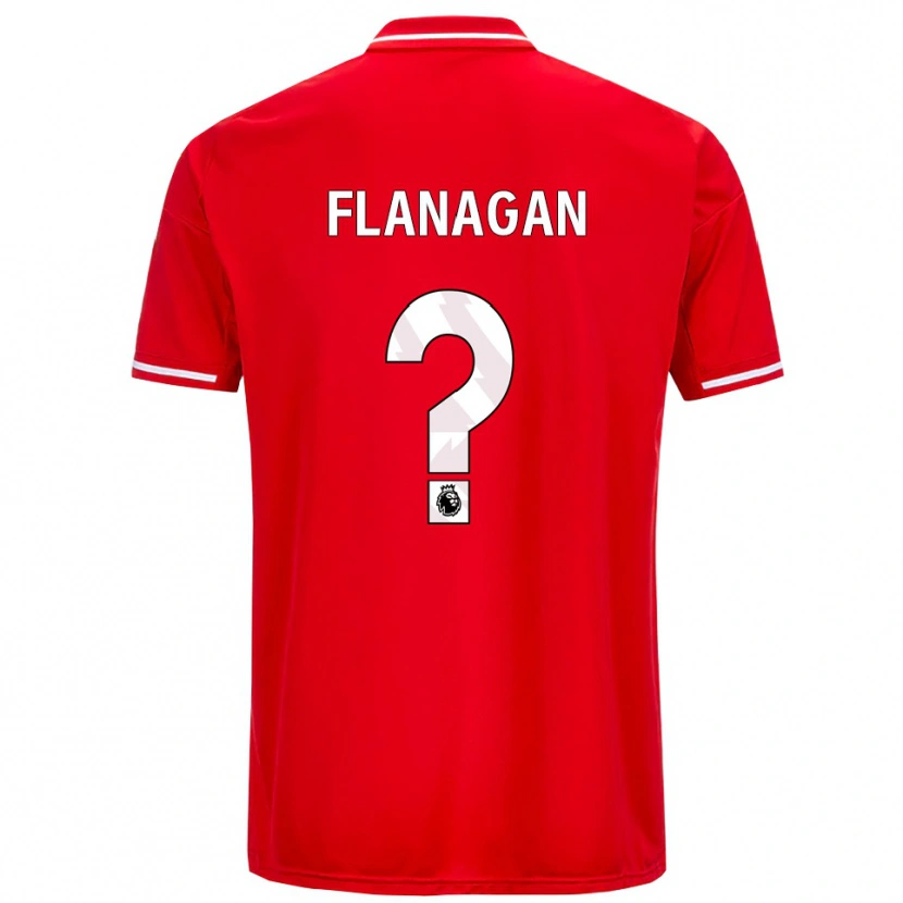 Danxen Heren Theo Flanagan #0 Rood Wit Thuisshirt Thuistenue 2025/26 T-Shirt