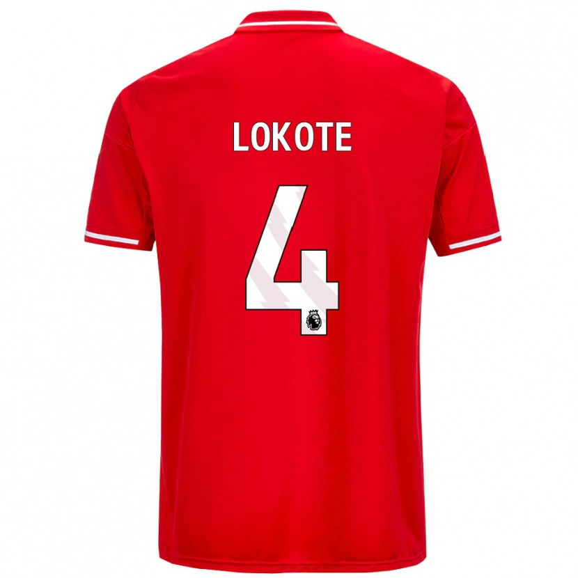 Danxen Heren Eleazar Lokote #4 Rood Wit Thuisshirt Thuistenue 2025/26 T-Shirt