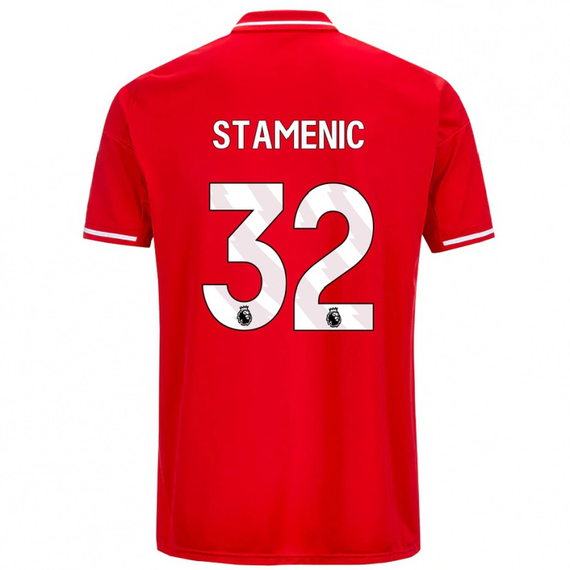 Danxen Heren Marko Stamenic #32 Rood Wit Thuisshirt Thuistenue 2025/26 T-Shirt