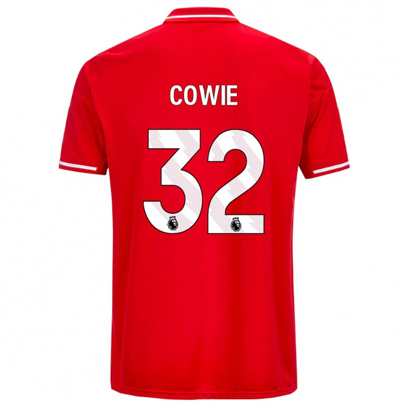 Danxen Heren Abi Cowie #32 Rood Wit Thuisshirt Thuistenue 2025/26 T-Shirt