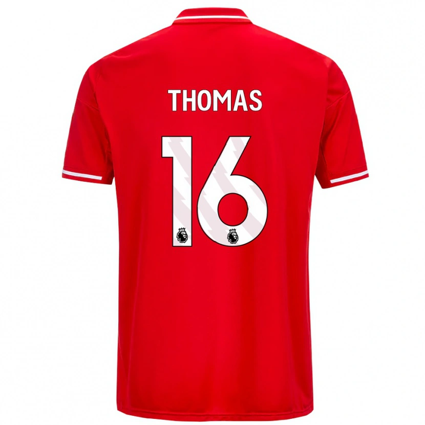 Danxen Heren Tyrese Thomas #16 Rood Wit Thuisshirt Thuistenue 2025/26 T-Shirt