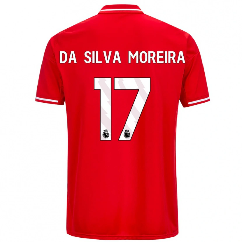 Danxen Heren Eric Da Silva Moreira #17 Rood Wit Thuisshirt Thuistenue 2025/26 T-Shirt
