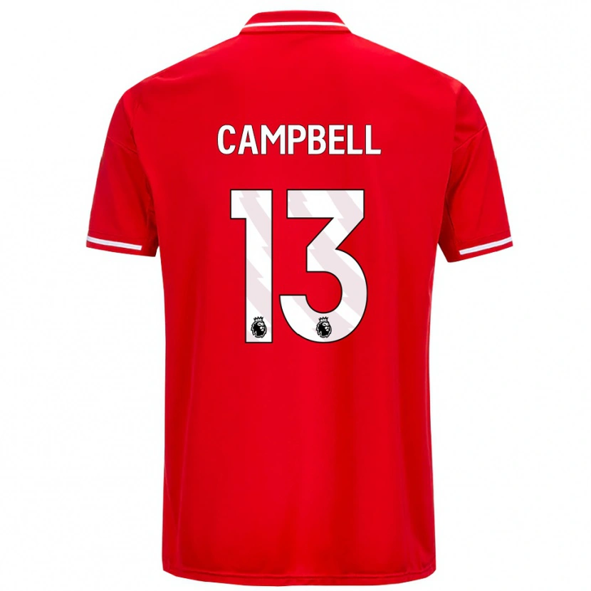 Danxen Heren Luke Campbell #13 Rood Wit Thuisshirt Thuistenue 2025/26 T-Shirt