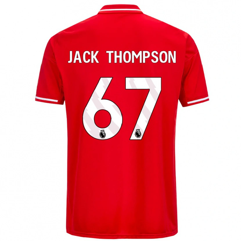 Danxen Heren Jack Thompson #67 Rood Wit Thuisshirt Thuistenue 2025/26 T-Shirt