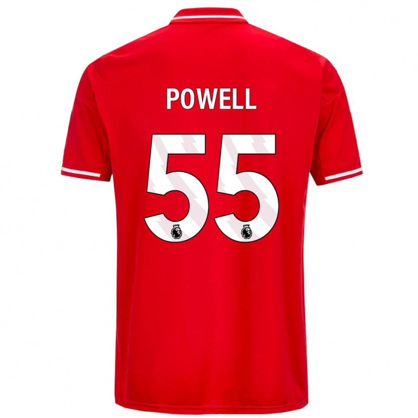 Danxen Heren Josh Powell #55 Rood Wit Thuisshirt Thuistenue 2025/26 T-Shirt