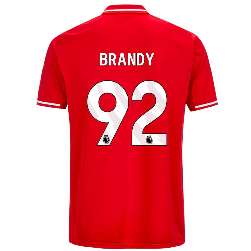 Danxen Heren Taeneal Brandy #92 Rood Wit Thuisshirt Thuistenue 2025/26 T-Shirt