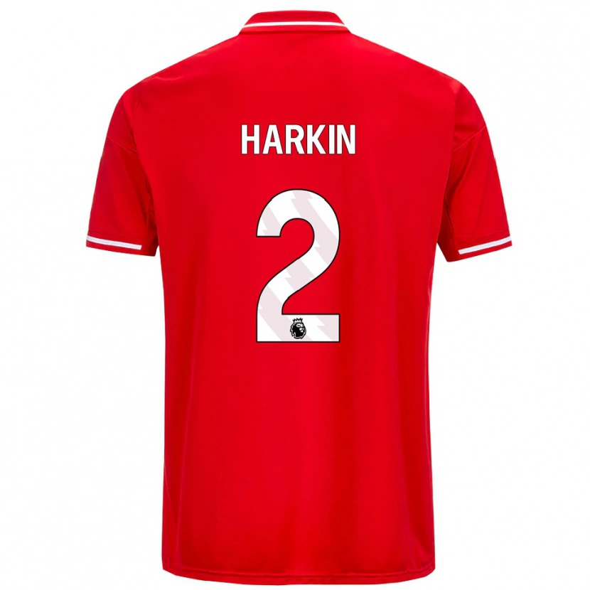 Danxen Heren Lyndsey Harkin #2 Rood Wit Thuisshirt Thuistenue 2025/26 T-Shirt