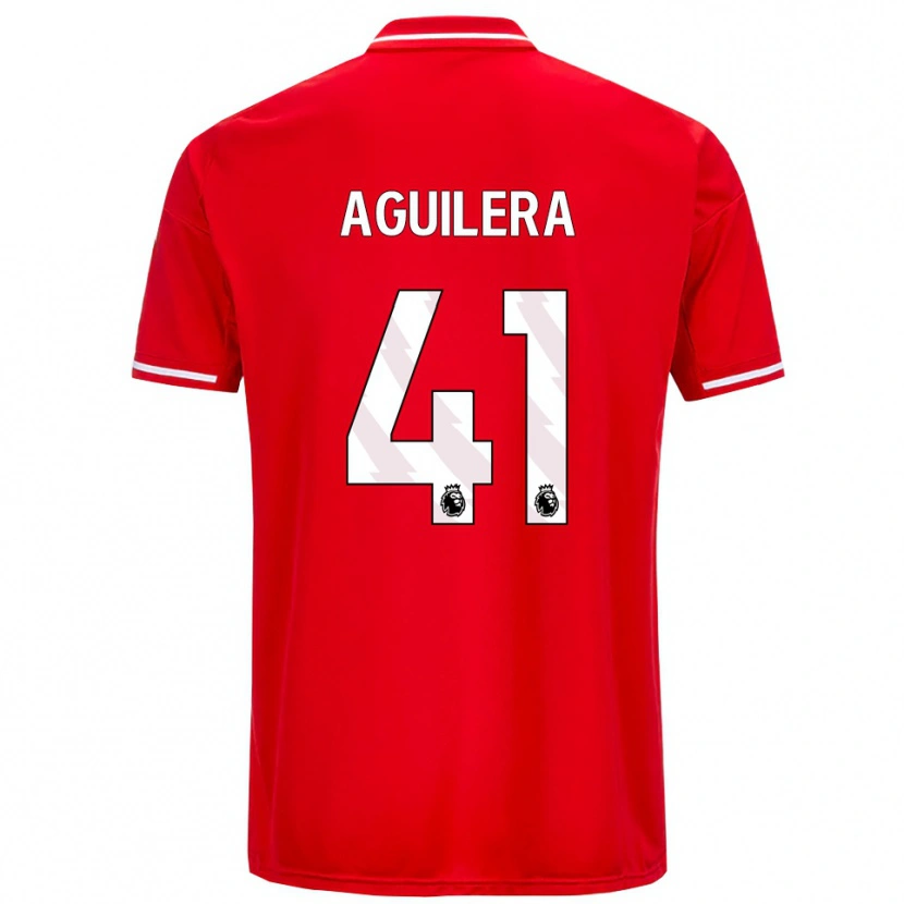 Danxen Heren Brandon Aguilera #41 Rood Wit Thuisshirt Thuistenue 2025/26 T-Shirt