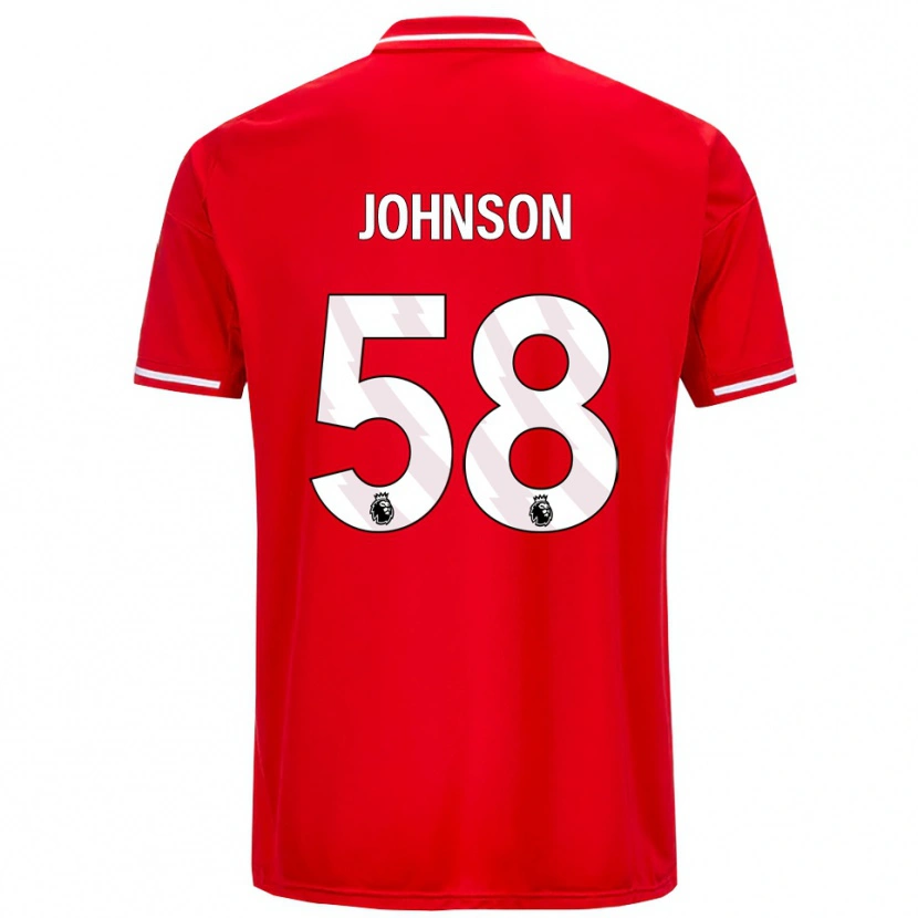 Danxen Heren Pharrell Johnson #58 Rood Wit Thuisshirt Thuistenue 2025/26 T-Shirt