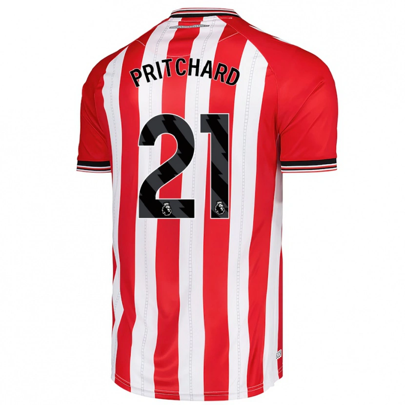 Danxen Heren Alex Pritchard #21 Rood Wit Thuisshirt Thuistenue 2025/26 T-Shirt