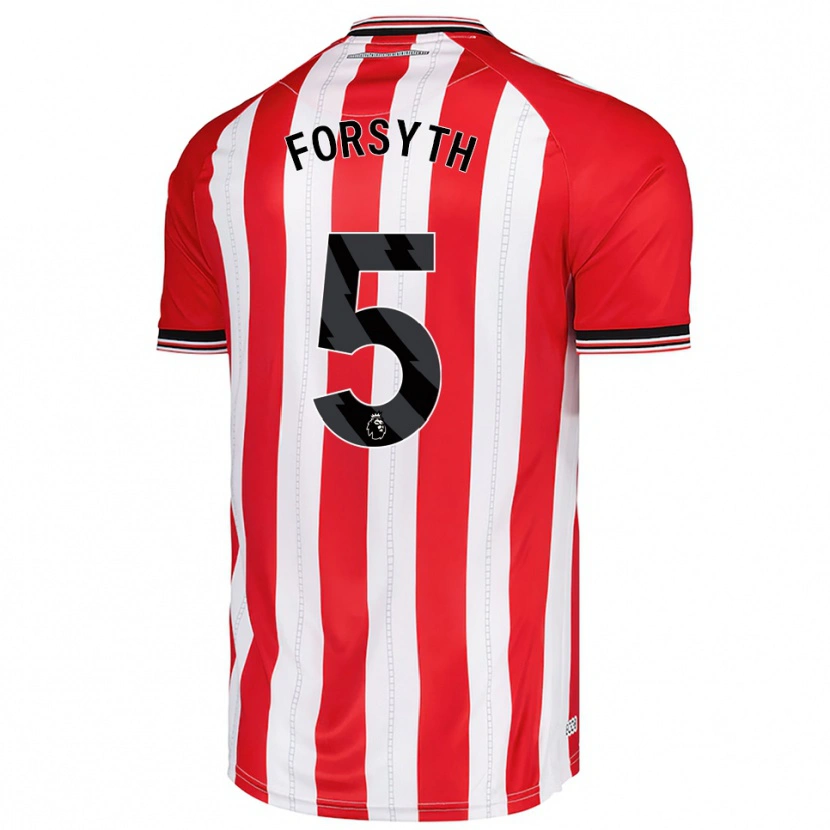 Danxen Heren Charlie Hamilton-Forsyth #5 Rood Wit Thuisshirt Thuistenue 2025/26 T-Shirt