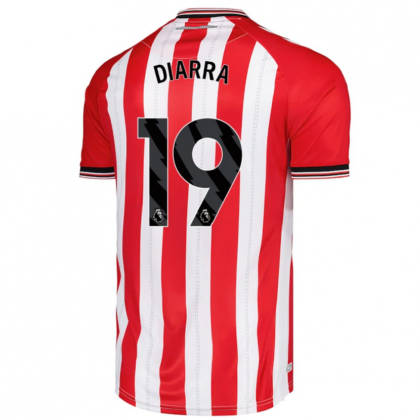 Danxen Heren Habib Diarra #19 Rood Wit Thuisshirt Thuistenue 2025/26 T-Shirt
