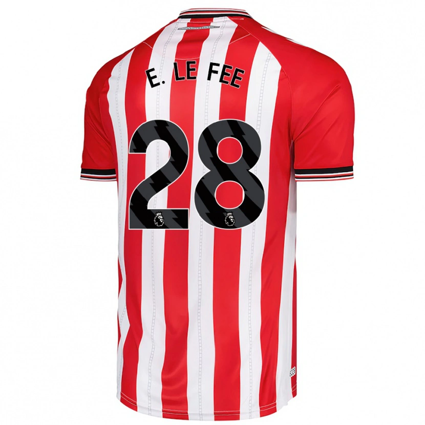 Danxen Heren Enzo Le Fée #28 Rood Wit Thuisshirt Thuistenue 2025/26 T-Shirt
