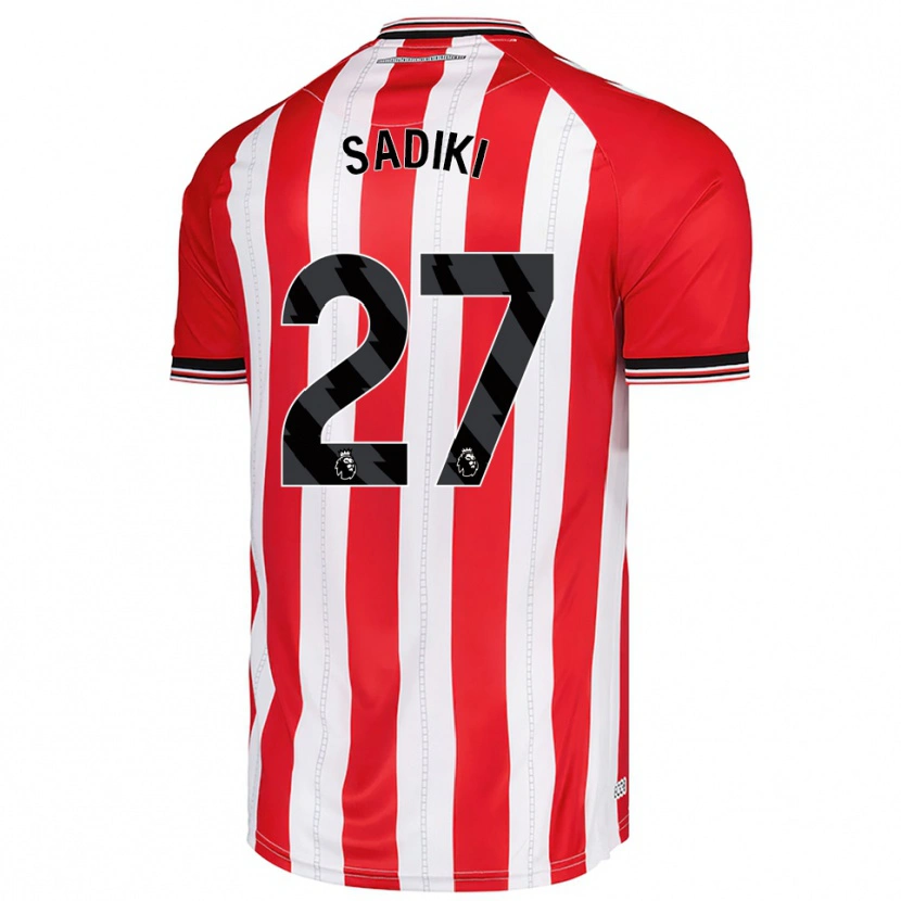 Danxen Heren Noah Sadiki #27 Rood Wit Thuisshirt Thuistenue 2025/26 T-Shirt