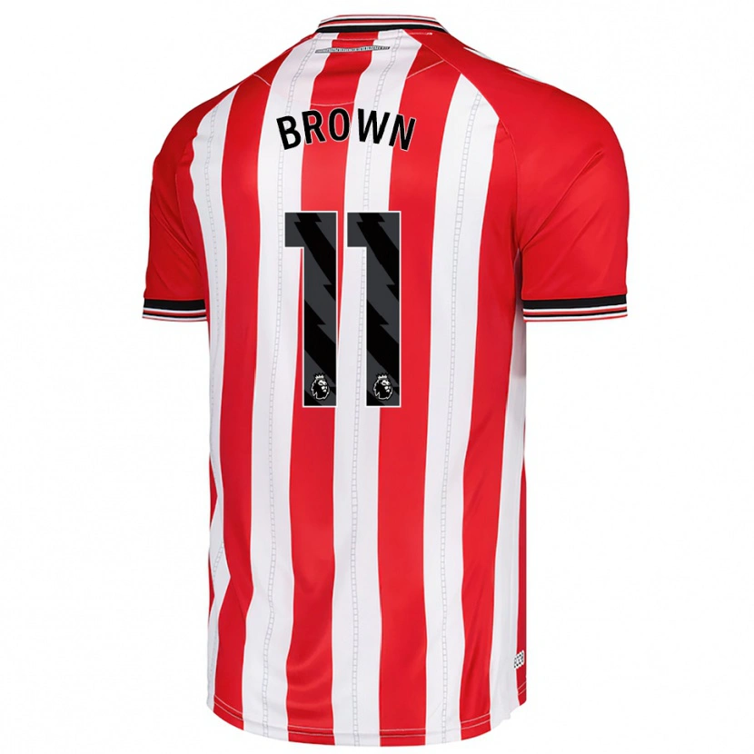 Danxen Heren Jessica Brown #11 Rood Wit Thuisshirt Thuistenue 2025/26 T-Shirt