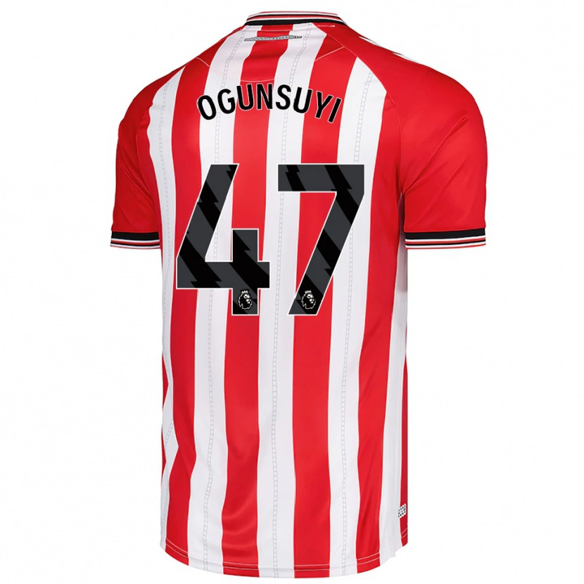 Danxen Heren Trey Samuel-Ogunsuyi #47 Rood Wit Thuisshirt Thuistenue 2025/26 T-Shirt
