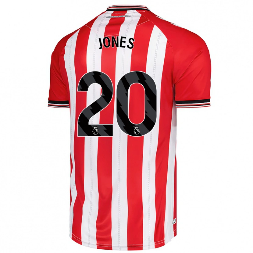 Danxen Heren Ellen Jones #20 Rood Wit Thuisshirt Thuistenue 2025/26 T-Shirt