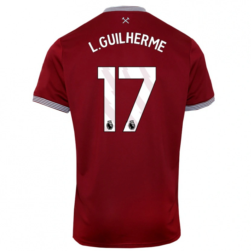 Danxen Heren Luis Guilherme #17 Bourgondisch Wit Thuisshirt Thuistenue 2025/26 T-Shirt