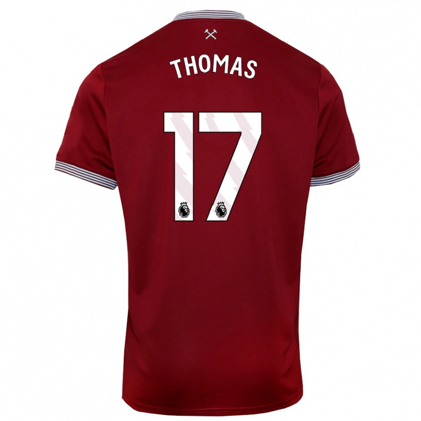 Danxen Heren Isaac Thomas #17 Bourgondisch Wit Thuisshirt Thuistenue 2025/26 T-Shirt