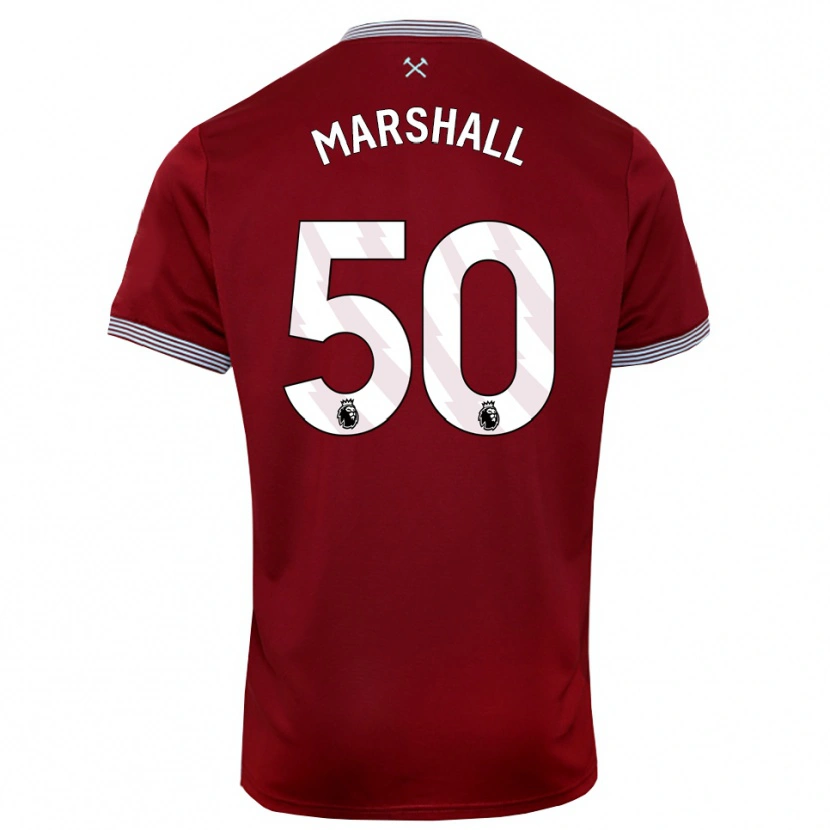 Danxen Heren Callum Marshall #50 Bourgondisch Wit Thuisshirt Thuistenue 2025/26 T-Shirt