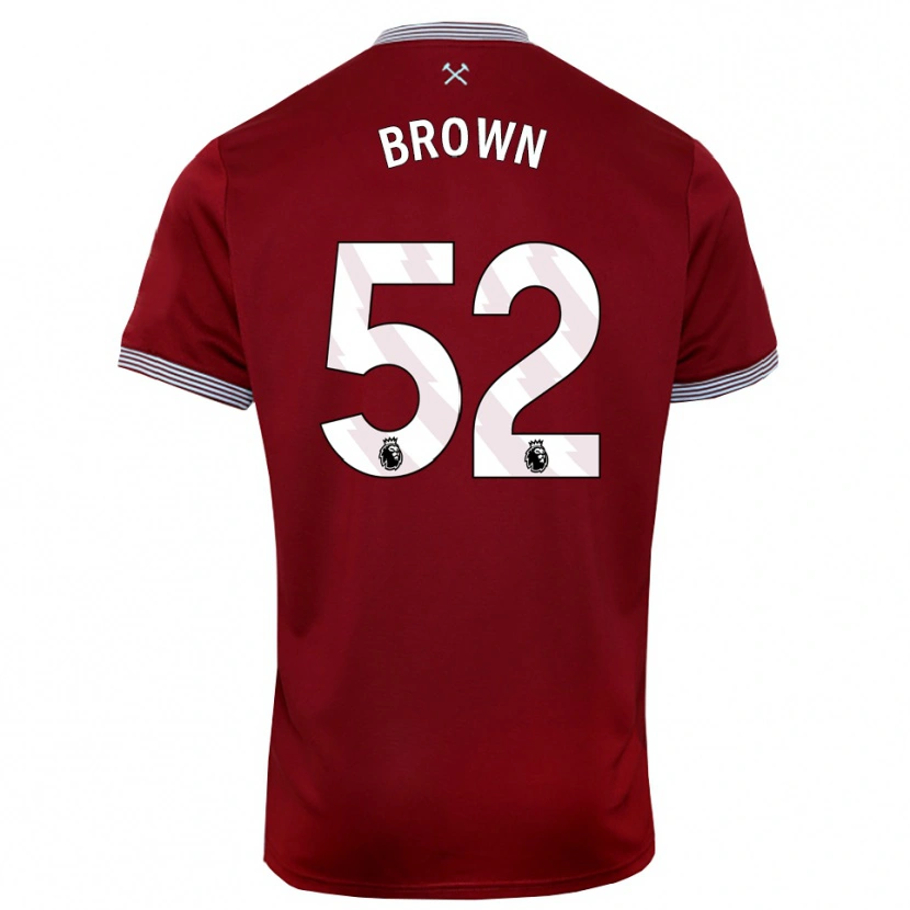 Danxen Heren Luis Brown #52 Bourgondisch Wit Thuisshirt Thuistenue 2025/26 T-Shirt