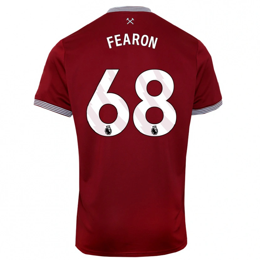 Danxen Heren Preston Fearon #68 Bourgondisch Wit Thuisshirt Thuistenue 2025/26 T-Shirt