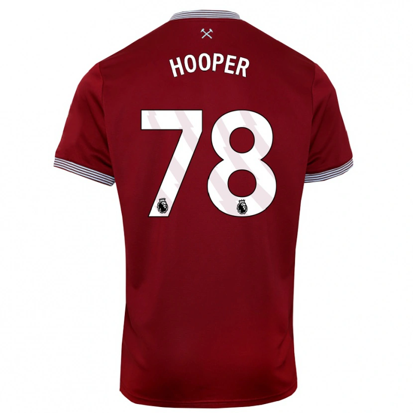 Danxen Heren Finley Hooper #78 Bourgondisch Wit Thuisshirt Thuistenue 2025/26 T-Shirt