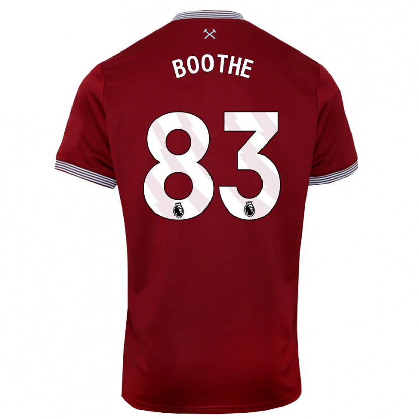 Danxen Heren Sebastian Boothe #83 Bourgondisch Wit Thuisshirt Thuistenue 2025/26 T-Shirt