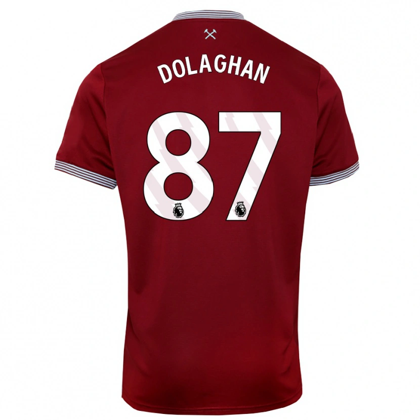 Danxen Heren Brad Dolaghan #87 Bourgondisch Wit Thuisshirt Thuistenue 2025/26 T-Shirt