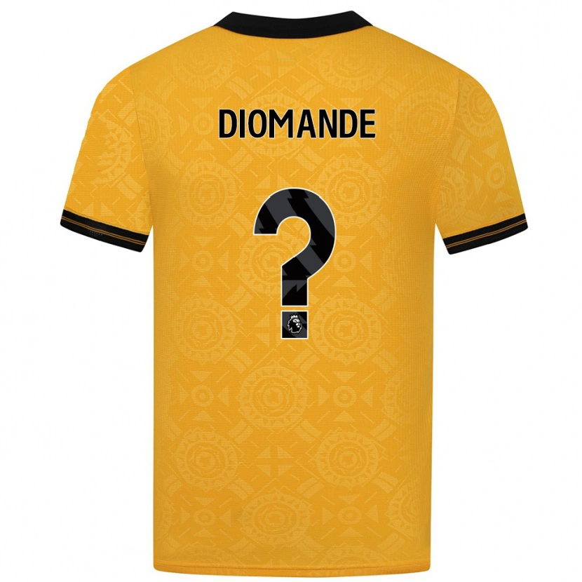 Danxen Heren Mo Diomande #0 Geel Zwart Thuisshirt Thuistenue 2025/26 T-Shirt