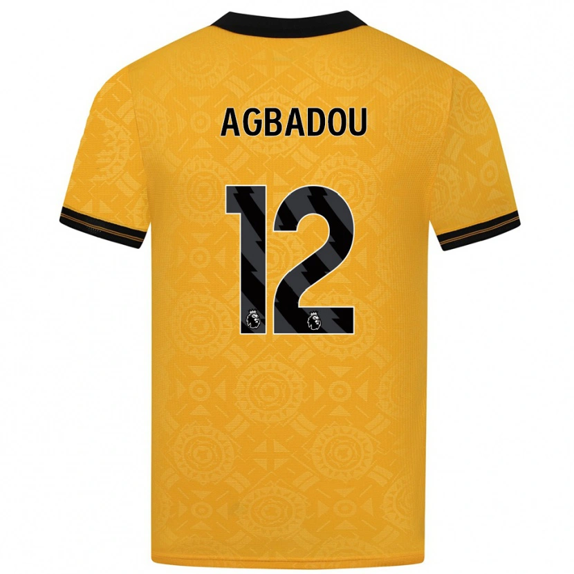 Danxen Heren Emmanuel Agbadou #12 Geel Zwart Thuisshirt Thuistenue 2025/26 T-Shirt