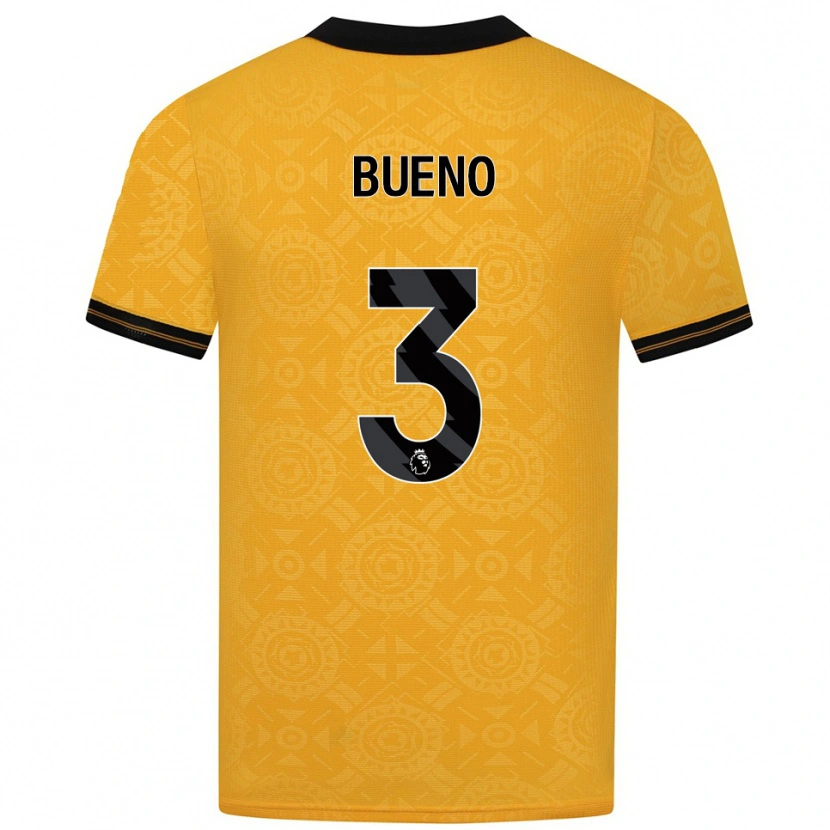 Danxen Heren Hugo Bueno #3 Geel Zwart Thuisshirt Thuistenue 2025/26 T-Shirt