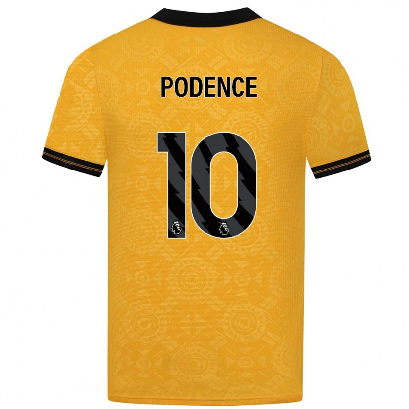 Danxen Heren Daniel Podence #10 Geel Zwart Thuisshirt Thuistenue 2025/26 T-Shirt