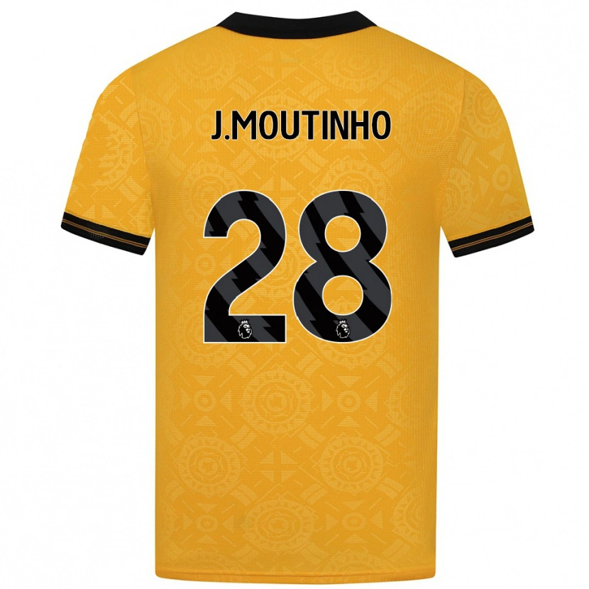 Danxen Heren Joao Moutinho #28 Geel Zwart Thuisshirt Thuistenue 2025/26 T-Shirt
