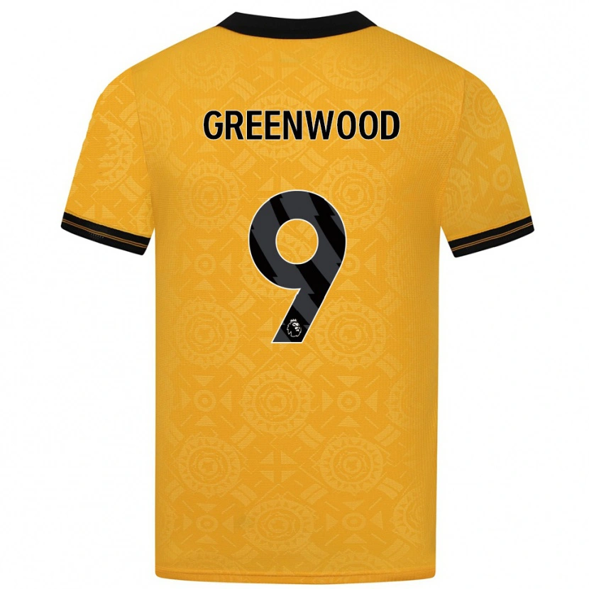 Danxen Heren Jashayde Greenwood #9 Geel Zwart Thuisshirt Thuistenue 2025/26 T-Shirt