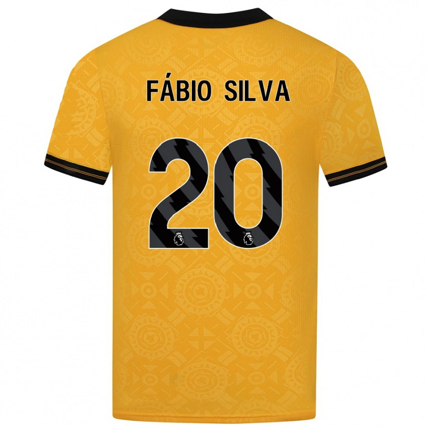 Danxen Heren Fábio Silva #20 Geel Zwart Thuisshirt Thuistenue 2025/26 T-Shirt