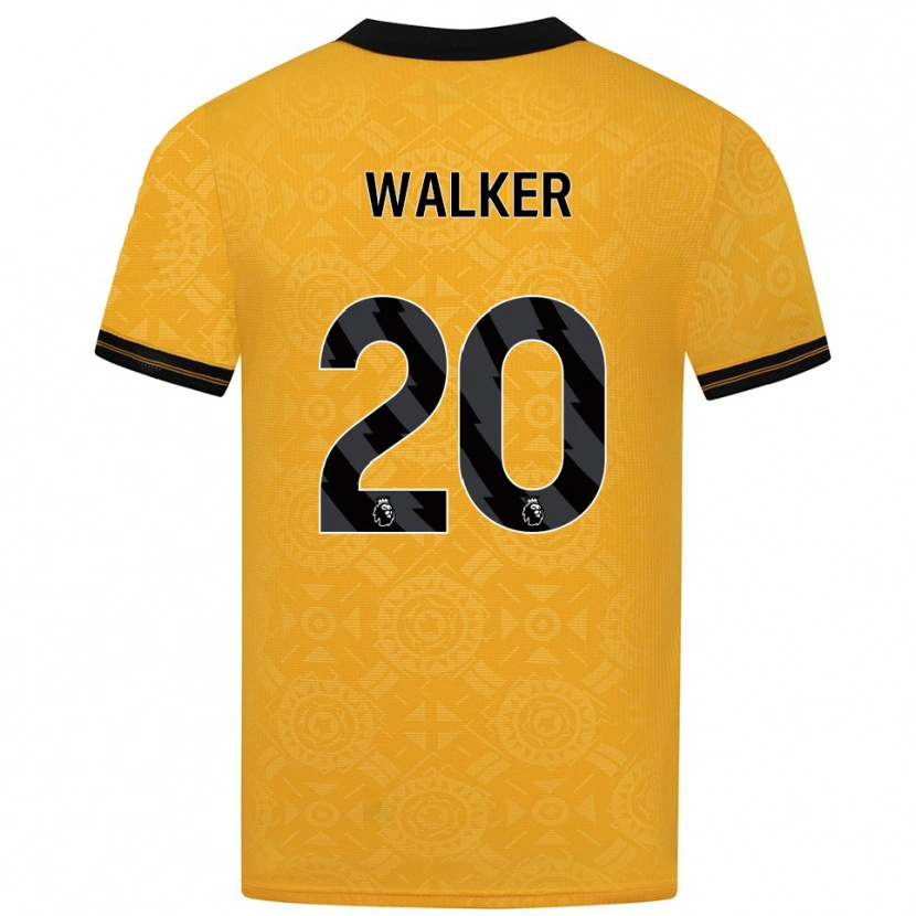 Danxen Heren Lowri Walker #20 Geel Zwart Thuisshirt Thuistenue 2025/26 T-Shirt
