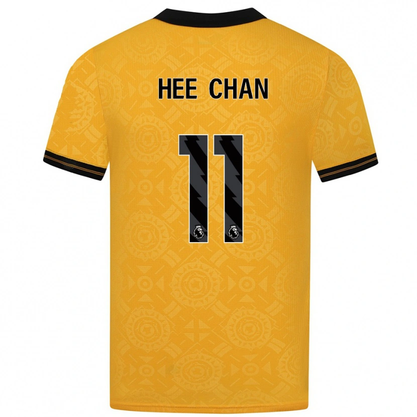 Danxen Heren Hee-Chan Hwang #11 Geel Zwart Thuisshirt Thuistenue 2025/26 T-Shirt