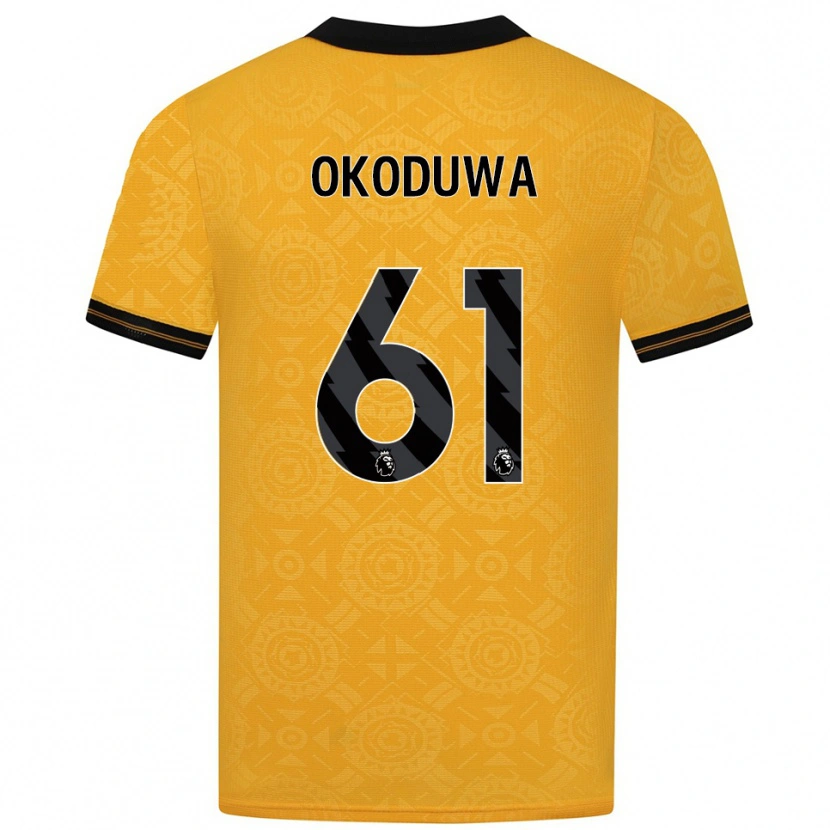 Danxen Heren Wesley Okoduwa #61 Geel Zwart Thuisshirt Thuistenue 2025/26 T-Shirt