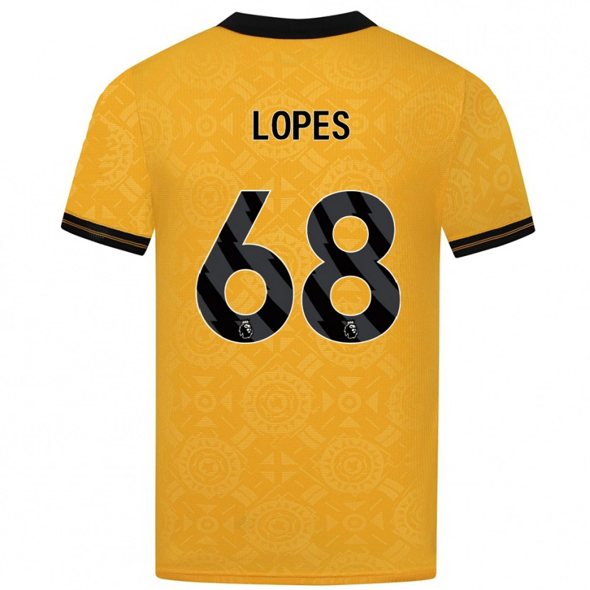 Danxen Heren Leo Lopes #68 Geel Zwart Thuisshirt Thuistenue 2025/26 T-Shirt