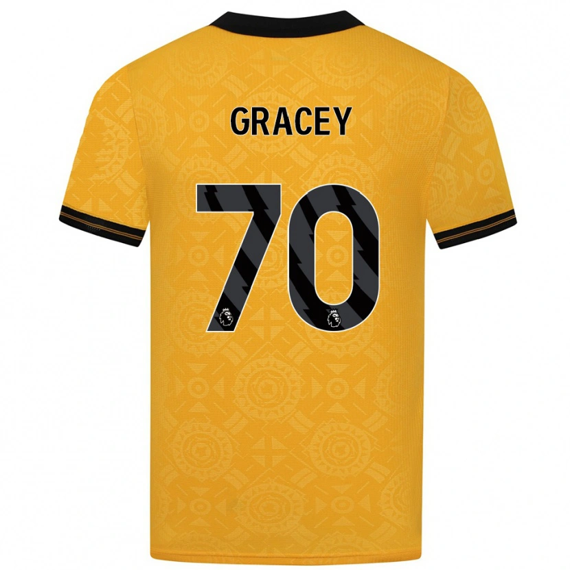 Danxen Heren Josh Gracey #70 Geel Zwart Thuisshirt Thuistenue 2025/26 T-Shirt