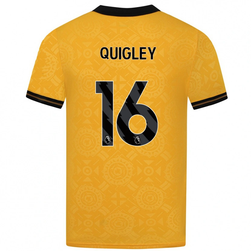 Danxen Heren Racheal Quigley #16 Geel Zwart Thuisshirt Thuistenue 2025/26 T-Shirt