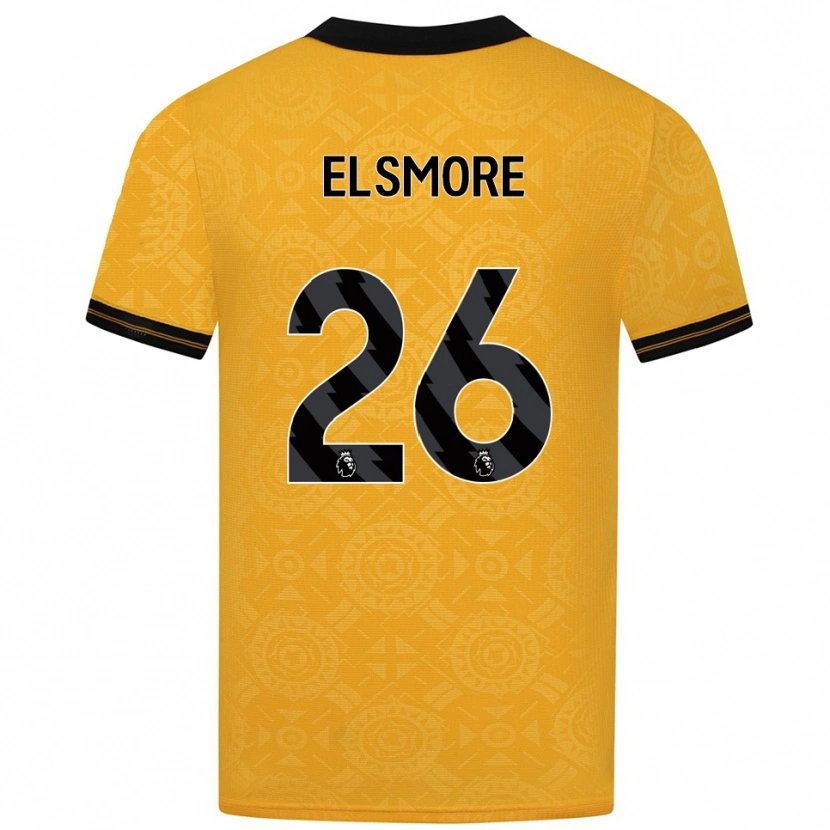 Danxen Heren Ria Elsmore #26 Geel Zwart Thuisshirt Thuistenue 2025/26 T-Shirt
