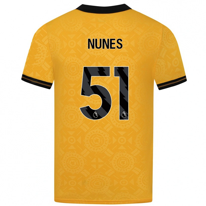 Danxen Heren Grazi Nunes #51 Geel Zwart Thuisshirt Thuistenue 2025/26 T-Shirt