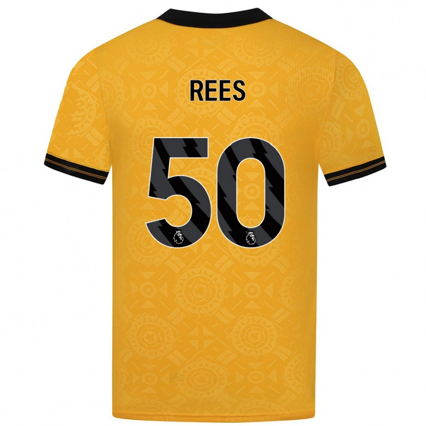 Danxen Heren Mason Rees #50 Geel Zwart Thuisshirt Thuistenue 2025/26 T-Shirt