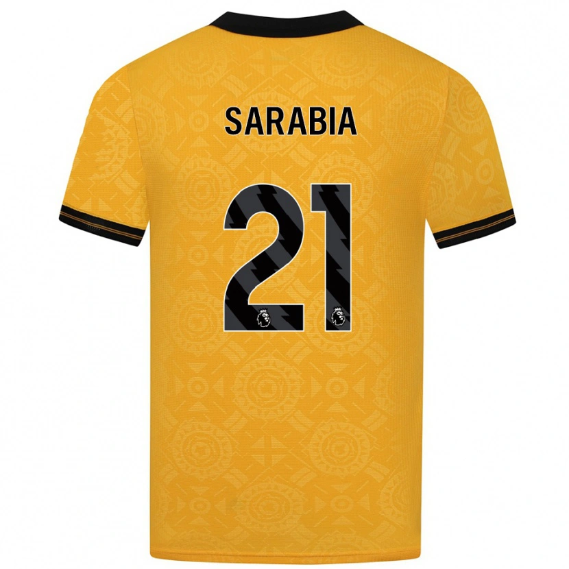 Danxen Heren Pablo Sarabia #21 Geel Zwart Thuisshirt Thuistenue 2025/26 T-Shirt