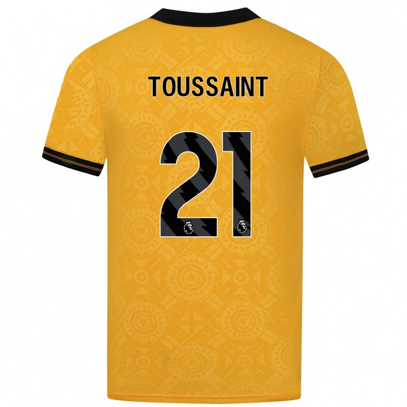 Danxen Heren Destiney Toussaint #21 Geel Zwart Thuisshirt Thuistenue 2025/26 T-Shirt