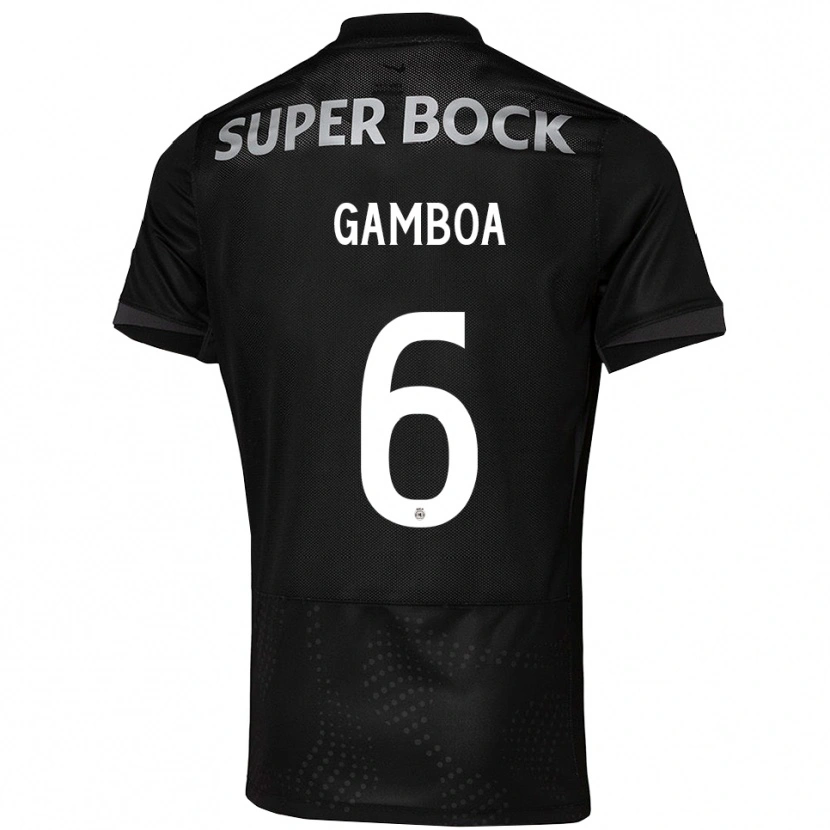 Danxen Heren Sandro Gambôa #6 Zwart Wit Uitshirt Uittenue 2025/26 T-Shirt