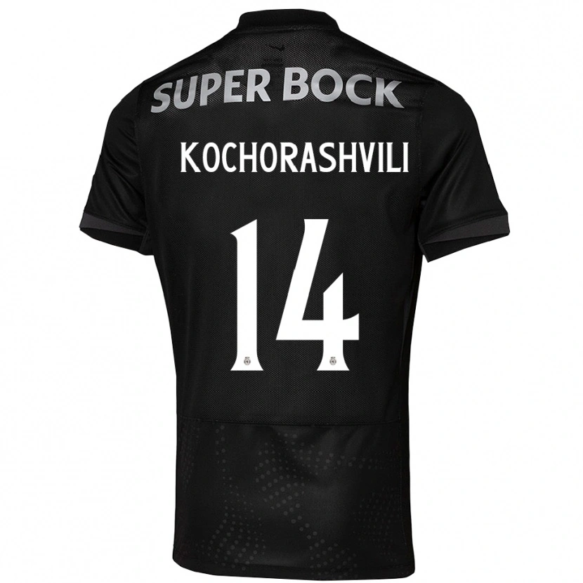 Danxen Heren Giorgi Kochorashvili #14 Zwart Wit Uitshirt Uittenue 2025/26 T-Shirt